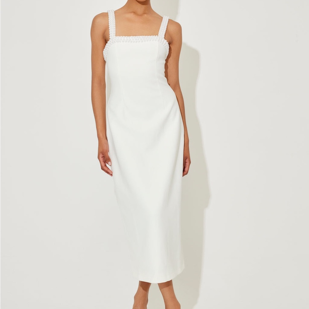 Odd Muse: The Ultimate Muse Pearl Trim Midi Dress